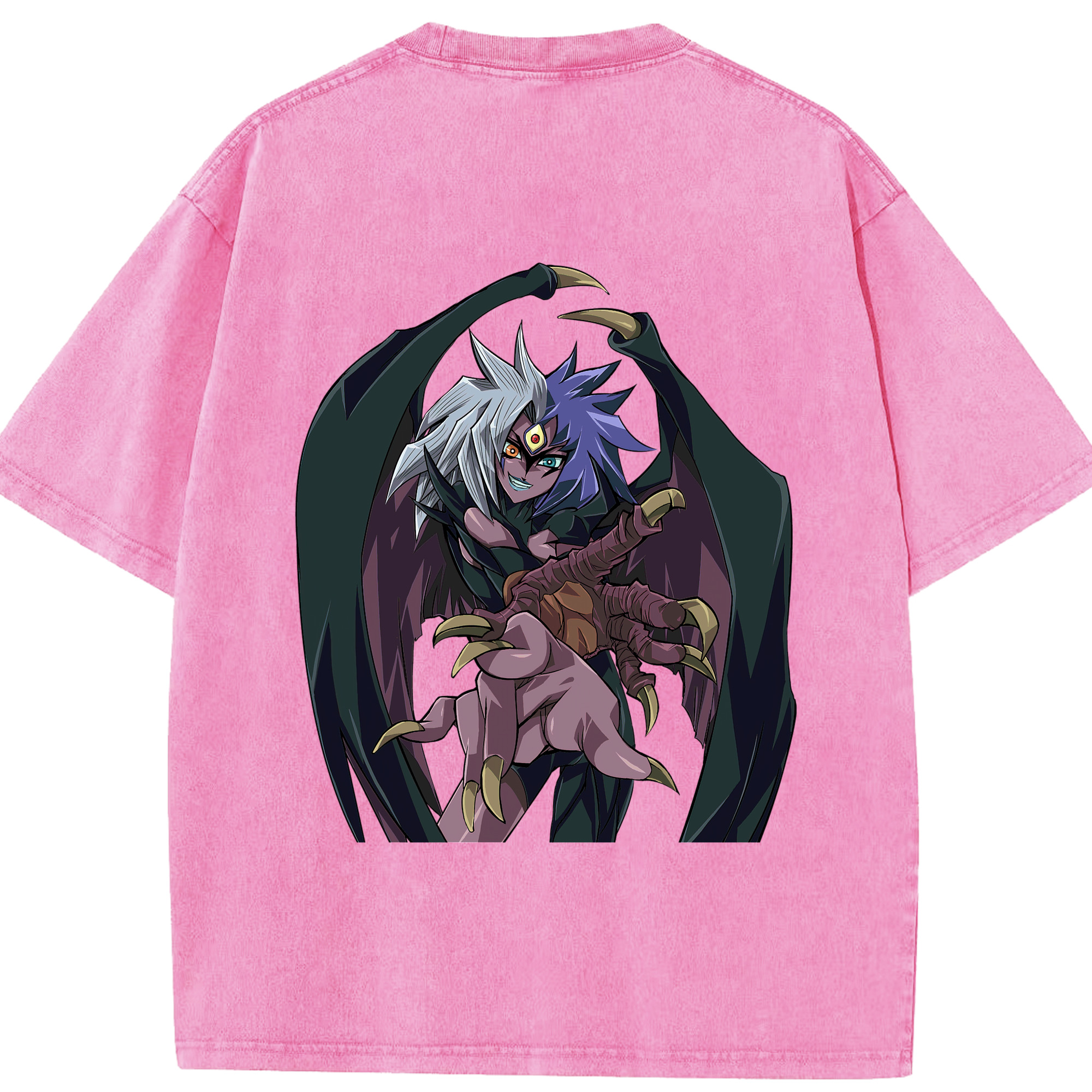（画像用） 遊☆戯☆王 Yu-Gi-Oh! 綿100% ヴィンテージ風 半袖Tシャツ（背面プリント）